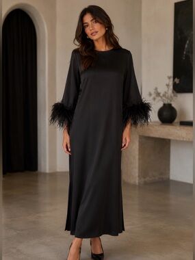 slim fit dress slacks Tropic Muse Beaded Cowl Maxi Dress main image 0